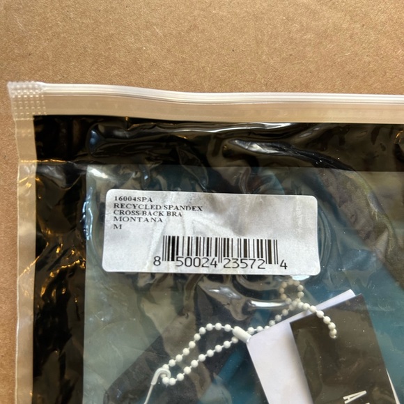 NWT Adam Selman Sport Cross-back Bra in Montana Blue Size Medium - Picture 4 of 5